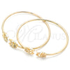 Pulsera Elegante 07.156.0069 Oro Laminado, Diseño de Búho, con Blanca Micro Pave, Pulido, Tono Dorado (02 MM Thickness, 58 Inches Length)
