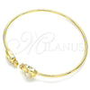 Aro Individual 07.156.0073 Oro Laminado, Diseño de Elefante, con Blanca Micro Pave, Pulido, Tono Dorado (02 MM Thickness, One size fits all)