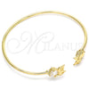 Aro Individual 07.156.0075 Oro Laminado, Diseño de Búho, con Blanca Micro Pave, Pulido, Tono Dorado (02 MM Thickness, One size fits all)