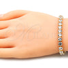 Pulsera Tennis 04.372.0001.08 Oro Laminado, con Zirconia Cubica Blanca, Pulido, Tono Dorado (Grosor 05 MM, 8 Pulgadas de Largo)