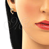 Arete Dormilona 02.344.0064.1 Oro Laminado, Diseño de Delfín, con Granate Micro Pave, Pulido, Tono Dorado