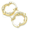 Argolla Pequeña 02.233.0029.20 Oro Laminado, Diseño de Corazón, Pulido, Tono Dorado