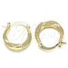 Argolla Pequeña 02.233.0030.20 Oro Laminado, Pulido, Tono Dorado