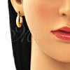 Argolla Pequeña 02.233.0031.20 Oro Laminado, Diseño de Corazón, Pulido, Tono Dorado