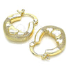 Argolla Pequeña 02.233.0031.20 Oro Laminado, Diseño de Corazón, Pulido, Tono Dorado