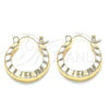 Argolla Pequeña 02.233.0032.20 Oro Laminado, Pulido, Tono Dorado