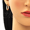 Argolla Pequeña 02.233.0034.15 Oro Laminado, Pulido, Tono Dorado