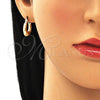 Argolla Pequeña 02.233.0040.15 Oro Laminado, Diseño de Corazón, Pulido, Tono Dorado