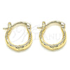 Argolla Pequeña 02.233.0041.15 Oro Laminado, Pulido, Tono Dorado