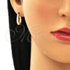 Argolla Pequeña 02.233.0043.12 Oro Laminado, Pulido, Tono Dorado