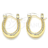 Argolla Pequeña 02.233.0043.12 Oro Laminado, Pulido, Tono Dorado