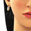 Argolla Pequeña 02.233.0044.12 Oro Laminado, Diseño de Corazón, Pulido, Tono Dorado