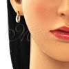 Argolla Pequeña 02.233.0045.12 Oro Laminado, Diseño de Corazón, Pulido, Tono Dorado