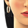 Argolla Pequeña 02.170.0255.1.25 Oro Laminado, Diseño de Llave Griega, Pulido, Tono Dorado