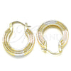 Argolla Pequeña 02.170.0318.1.20 Oro Laminado, Pulido, Tres Tonos