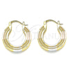 Argolla Pequeña 02.170.0318.1.20 Oro Laminado, Pulido, Tres Tonos