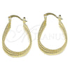 Argolla Pequeña 02.170.0319.20 Oro Laminado, Diamantado, Tono Dorado