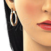 Argolla Mediana 5.138.013.1.30 Oro Laminado, Diamantado, Tres Tonos