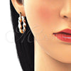 Argolla Pequeña 02.170.0018.1.25 Oro Laminado, Diseño de Torcido, Pulido, Tres Tonos