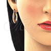 Argolla Pequeña 02.170.0345.25 Oro Laminado, Diseño de Ojo Griego, Pulido, Tres Tonos
