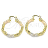 Argolla Mediana 02.170.0348.30 Oro Laminado, Pulido, Tres Tonos