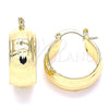 Argolla Pequeña 02.170.0357.20 Oro Laminado, Pulido, Tono Dorado