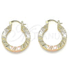 Argolla Pequeña 02.170.0370.1.25 Oro Laminado, Pulido, Tres Tonos