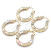Argolla Pequeña 02.170.0370.1.25 Oro Laminado, Pulido, Tres Tonos
