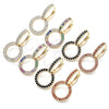 Argolla Huggie 02.284.0031.1.15 Oro Laminado, con Granate Micro Pave, Pulido, Tono Dorado