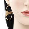 Argolla Grande 02.213.0175.50 Oro Laminado, Pulido, Tono Dorado