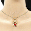 Collares con Dije 04.380.0007.20 Oro Laminado, Pulido, Tono Dorado (20 Inches Length)