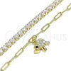 Pulsera de Dije 03.63.2180.08 Oro Laminado, Pulido, Tono Dorado (04 MM Thickness, 8 Inches Length)