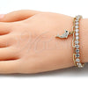 Pulsera de Dije 03.63.2182.08 Oro Laminado, Pulido, Tono Dorado (8 Inches Length)