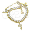 Pulsera de Dije 03.63.2182.08 Oro Laminado, Pulido, Tono Dorado (8 Inches Length)