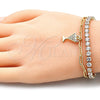 Pulsera de Dije 03.63.2186.08 Oro Laminado, Pulido, Tono Dorado (8 Inches Length)