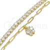 Pulsera de Dije 03.63.2188.08 Oro Laminado, Pulido, Tono Dorado (8 Inches Length)