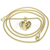 Collares con Dije 04.94.0038.2.20 Oro Laminado, Pulido, Tono Dorado (20 Inches Length)