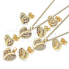 Juego de Arete y Dije de Adulto 10.94.0002.1 Oro Laminado, Pulido, Tono Dorado