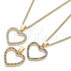 Collares con Dije 04.94.0039.2.20 Oro Laminado, Pulido, Tono Dorado (20 Inches Length)
