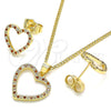 Juego de Arete y Dije de Adulto 10.94.0004.1 Oro Laminado, Pulido, Tono Dorado