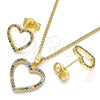 Juego de Arete y Dije de Adulto 10.94.0004.2 Oro Laminado, Pulido, Tono Dorado