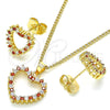 Juego de Arete y Dije de Adulto 10.94.0005.1 Oro Laminado, Pulido, Tono Dorado