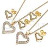Juego de Arete y Dije de Adulto 10.156.0285.1 Oro Laminado, Pulido, Tono Dorado