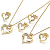 Juego de Arete y Dije de Adulto 10.156.0126.2 Oro Laminado, Pulido, Tono Dorado