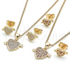 Juego de Arete y Dije de Adulto 10.156.0290.1 Oro Laminado, Pulido, Tono Dorado