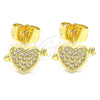 Arete Dormilona 02.156.0489 Oro Laminado, Pulido, Tono Dorado
