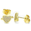 Arete Dormilona 02.156.0489 Oro Laminado, Pulido, Tono Dorado