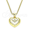 Collares con Dije 04.156.0353.20 Oro Laminado, Pulido, Tono Dorado (20 Inches Length)