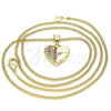 Collares con Dije 04.156.0354.1.20 Oro Laminado, Pulido, Tono Dorado (20 Inches Length)