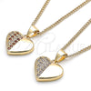 Collares con Dije 04.156.0354.1.20 Oro Laminado, Pulido, Tono Dorado (20 Inches Length)